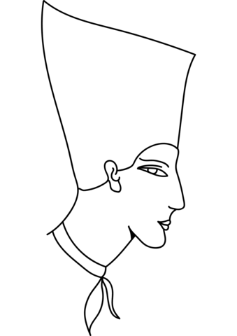 Egyptian Very High Crowned Hat Coloring Page